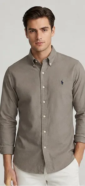 Men's Premium Solid Casual Cotton Button-Down Shirt