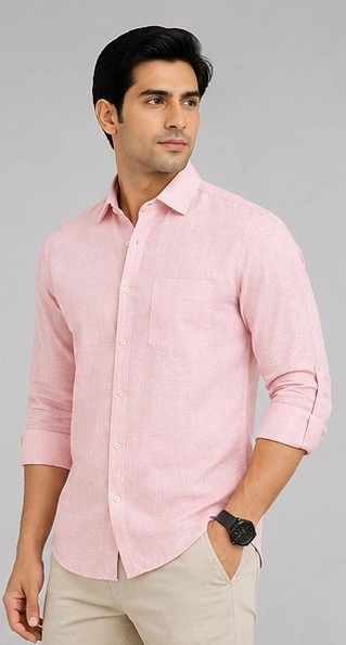 Men's Regular Fit Solid Casual Shirt