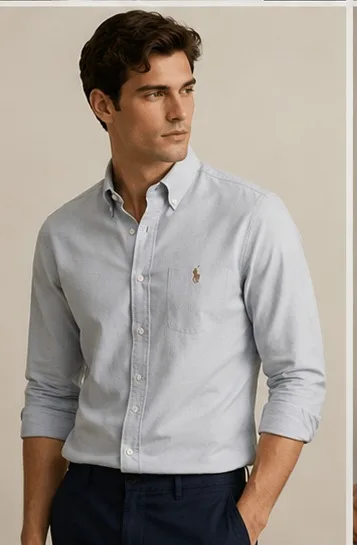 Men's Premium Solid Casual Cotton Button-Down Shirt