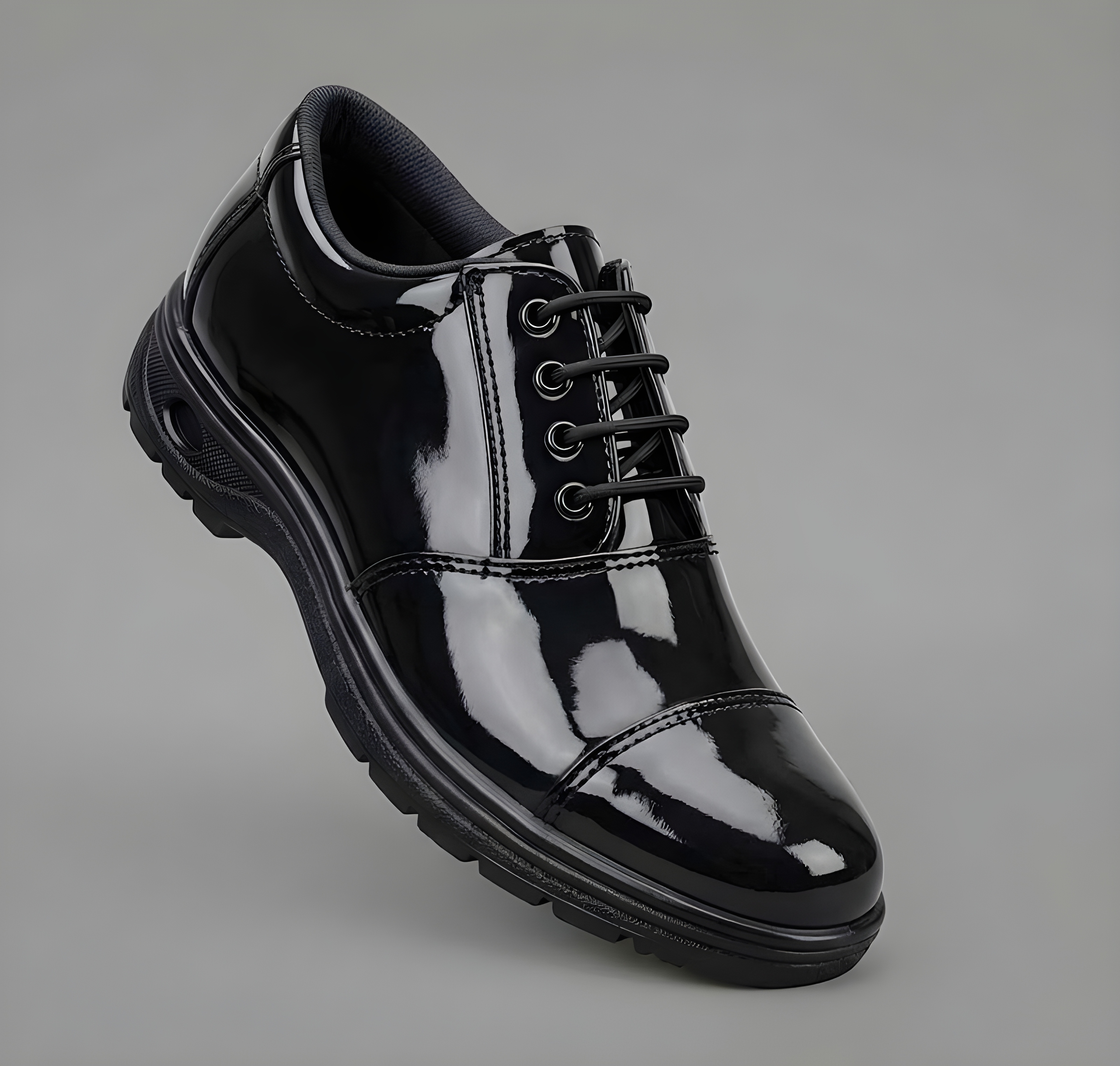 Latest Graceful Genuine Mild Leather Police Safety Shoes for Men | Steel Toe Heavy Duty Tactical Work Shoes | Anti-Slip Industrial Security Footwear For Men