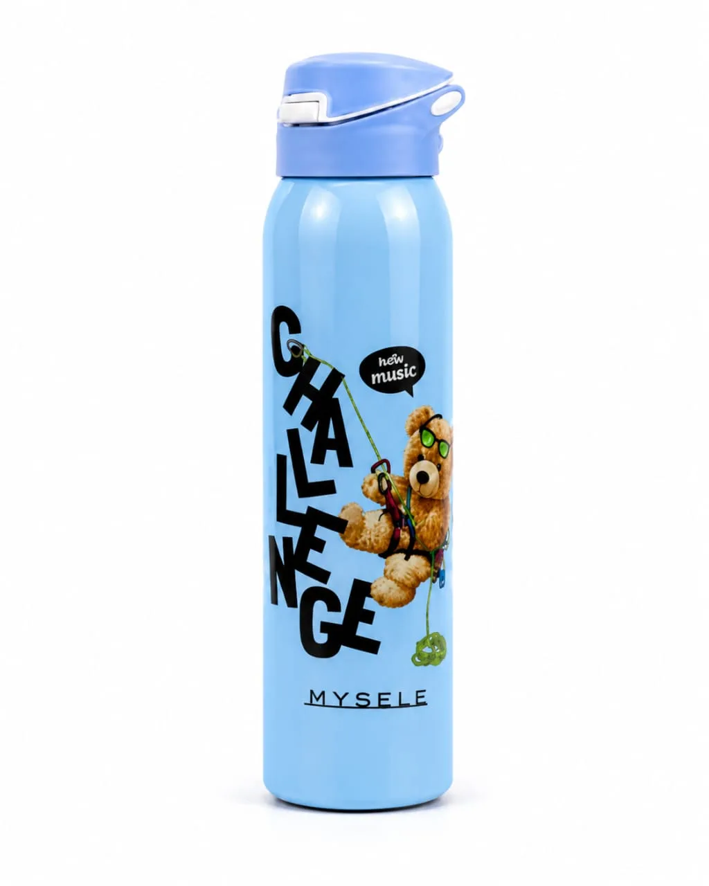 Kids Cartoon Printed Flip-Top Sipper Water Bottle 500ml