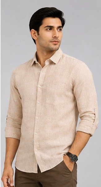 Men's Regular Fit Solid Casual Shirt