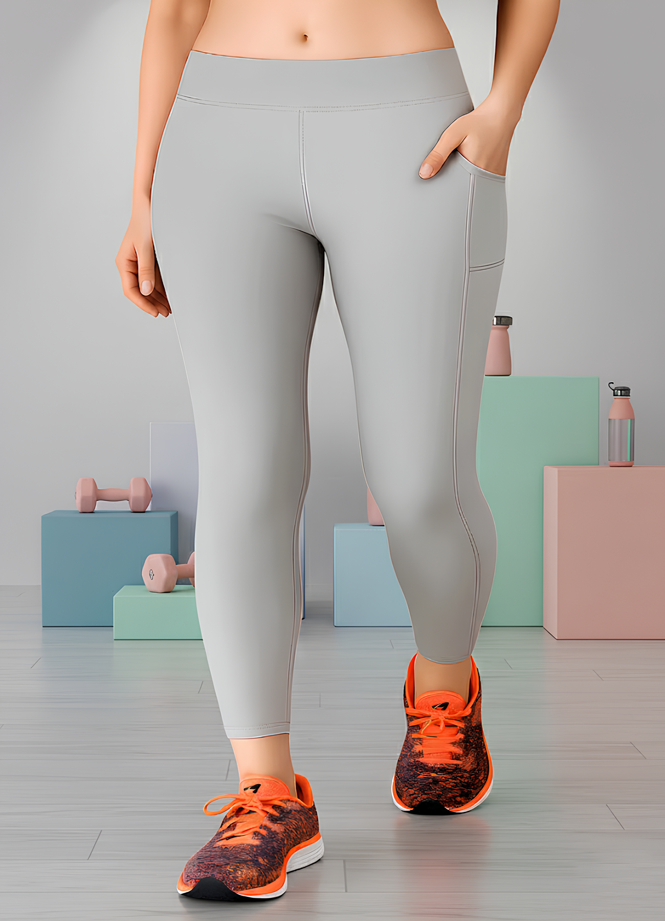 WUGO Trendy & Lightweight Sports Leggings for Women | Flexible Yoga Pants | Premium Gym Wear for Girls | Perfect Fit for Fitness, Exercise & Running Sessions