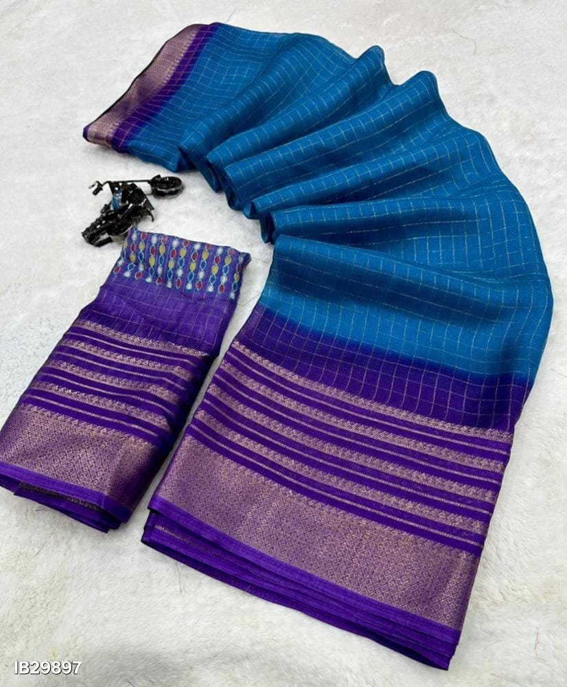 Women’s Mysore Silk Saree with Matching Blouse Piece copy