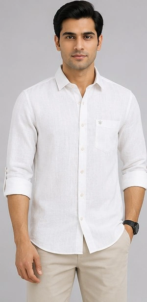 Men's Regular Fit Solid Casual Shirt