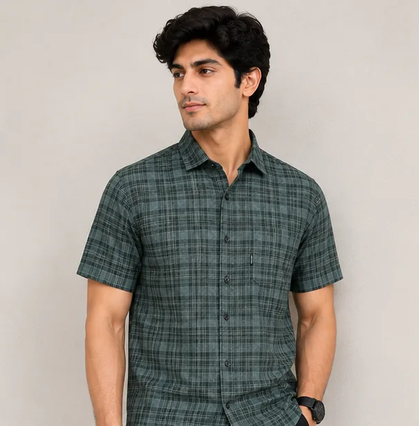 Blohsh Original Men's Plaid Casual Shirt