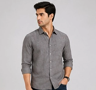 Men's Regular Fit Solid Casual Shirt