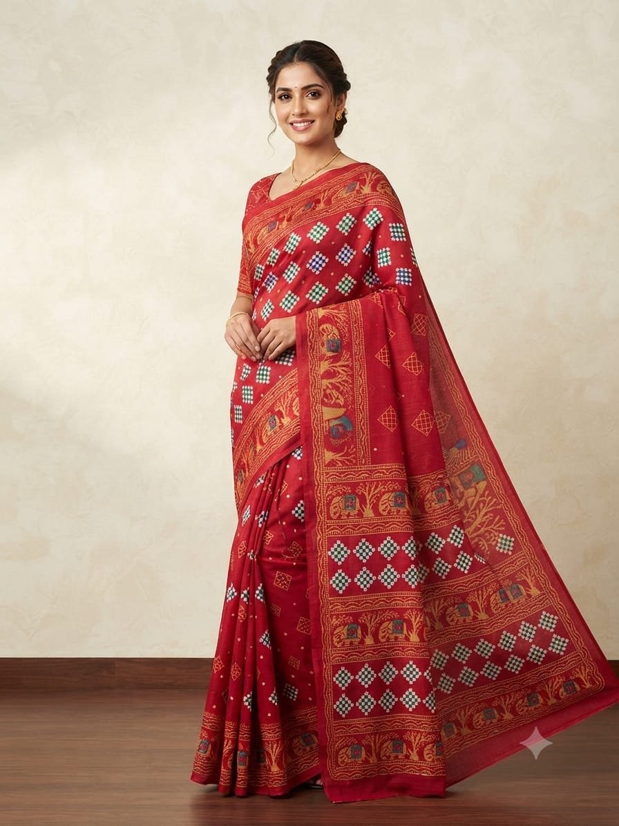 Red Patola Silk Saree