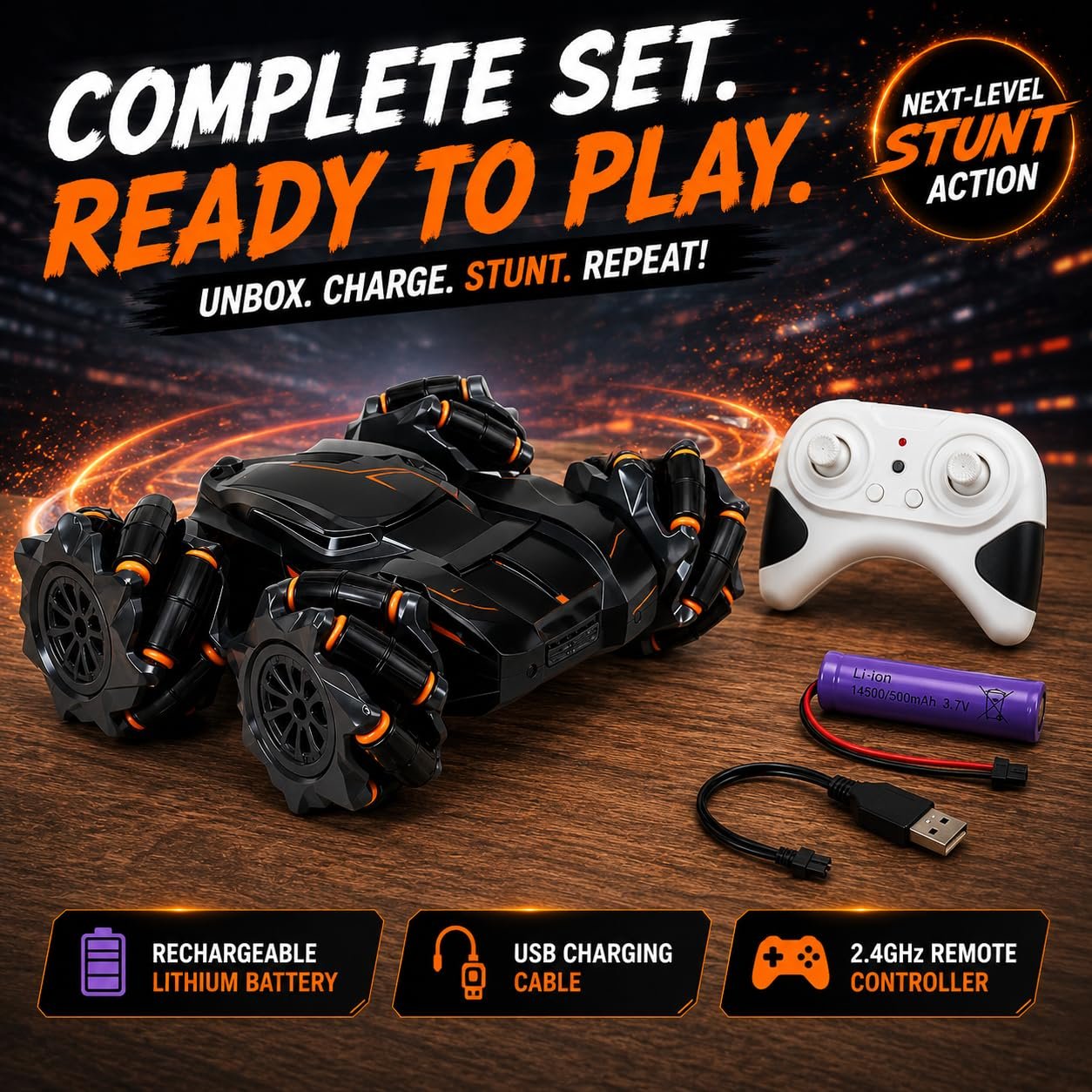 Phantom Drift GT Remote Control Car – 4WD High-Speed Racing Car for Kids & Hobby Enthusiasts