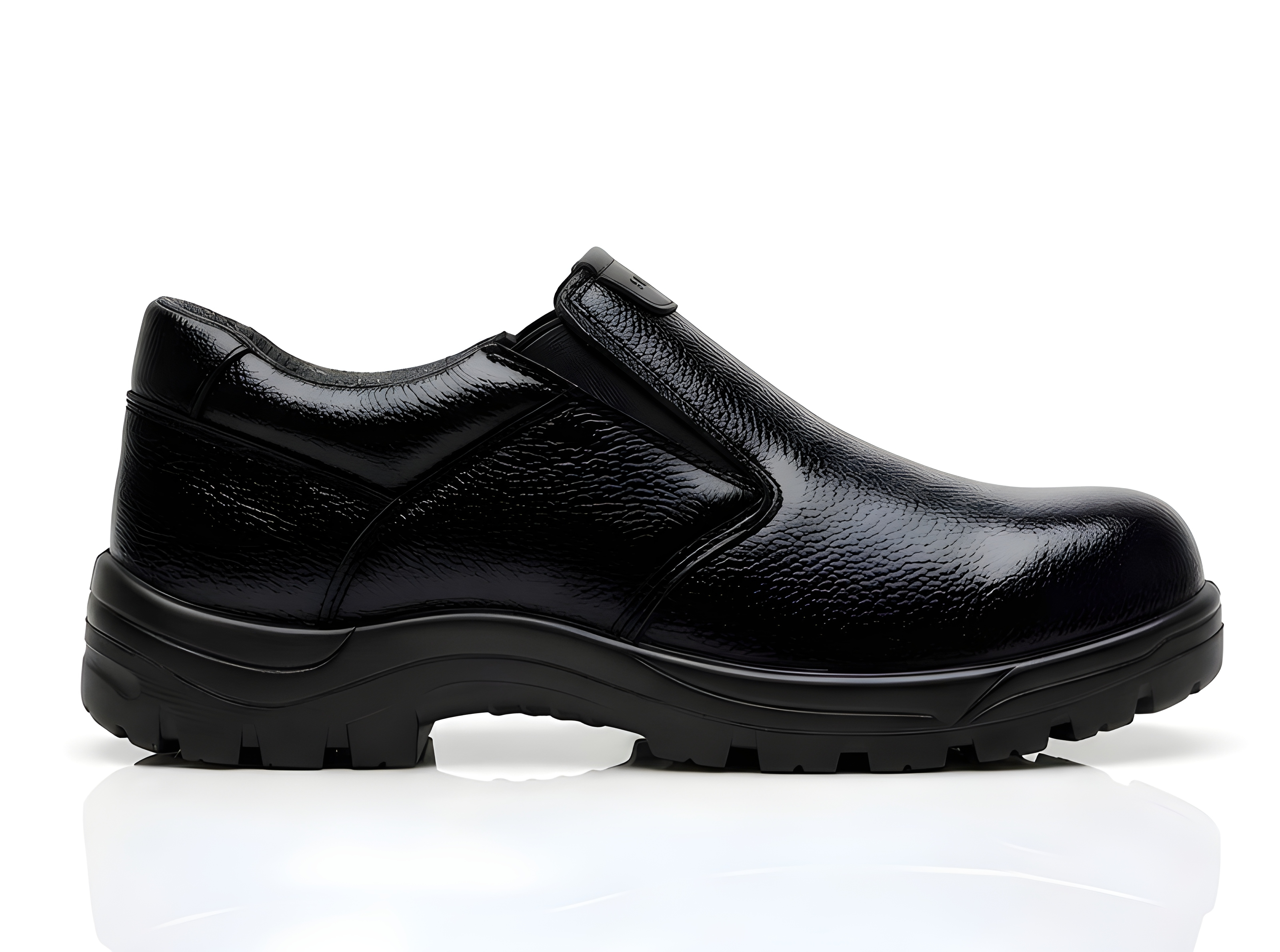 Latest Stylish Genuine Mild Leather Police Safety Shoes for Men | Heavy Duty Steel Toe Tactical Boots | Anti-Slip Industrial Work Footwear