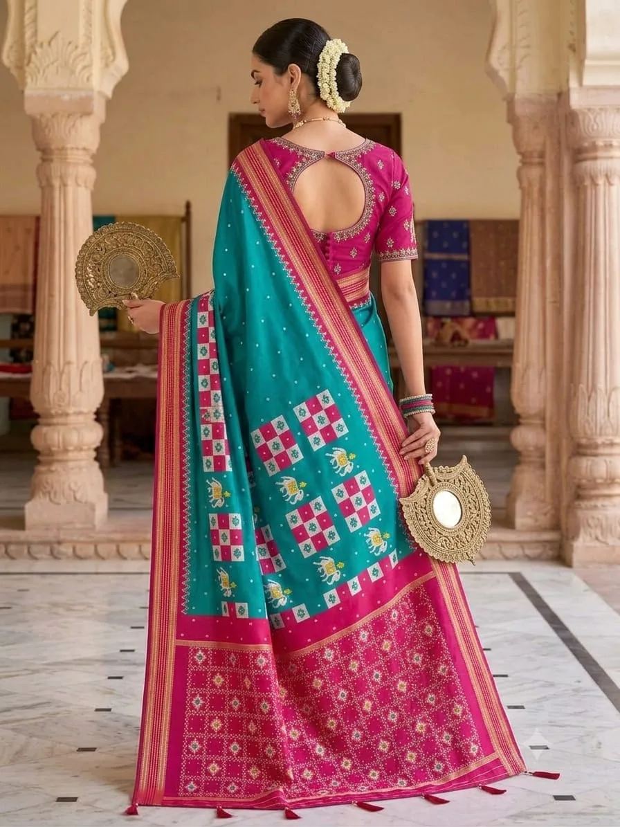 Hyco Pochampally Soft Silk Saree
