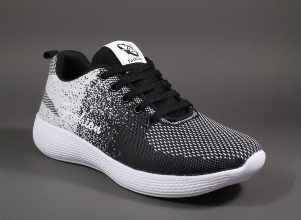 Men’s Black & White Casual Sports Sneakers