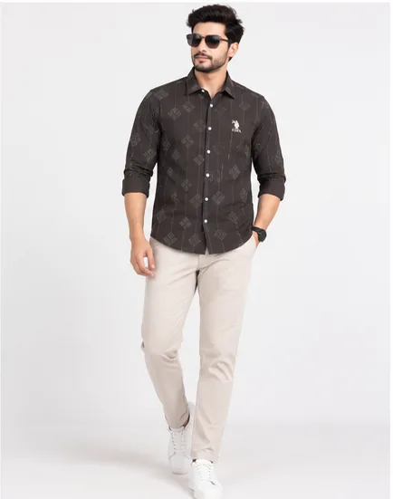 Men's Printed Casual Full-Sleeve Shirt