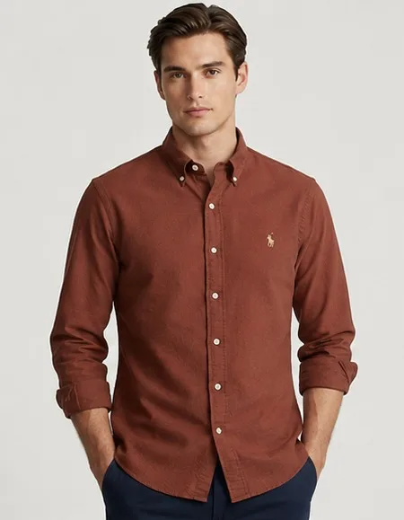 Men's Premium Solid Casual Cotton Button-Down Shirt