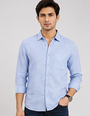 Men's Regular Fit Solid Casual Shirt