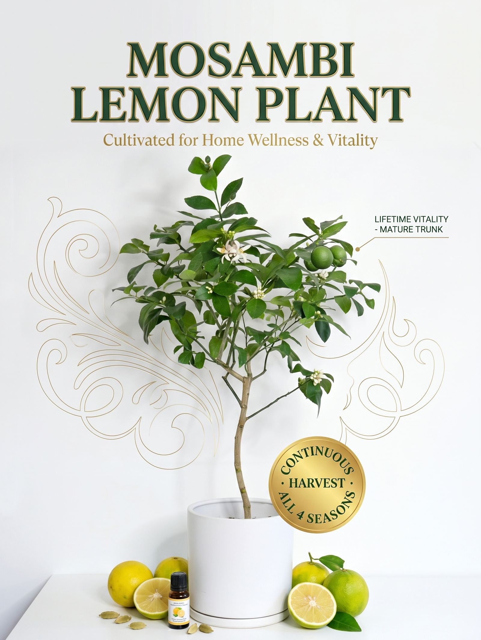 Mosambi Lemon – Sweet Lime Citrus Fruit (Juicy, Low Acid, Vitamin C Rich Fresh Produce)