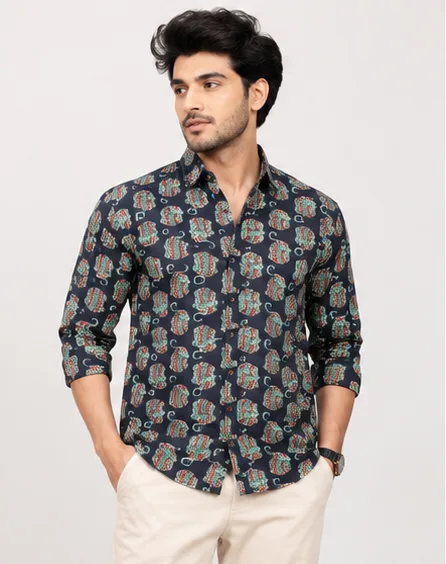 Men’s Printed Casual Full Sleeve Shirt