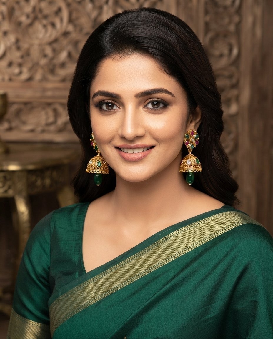 Traditional  Emerald Ruby jumkha