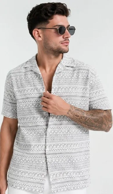 Men's Printed Casual Half Sleeve Shirt