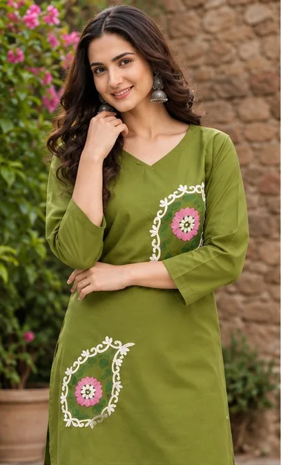Women's Premium Cotton Embroidered Co-Ord Set