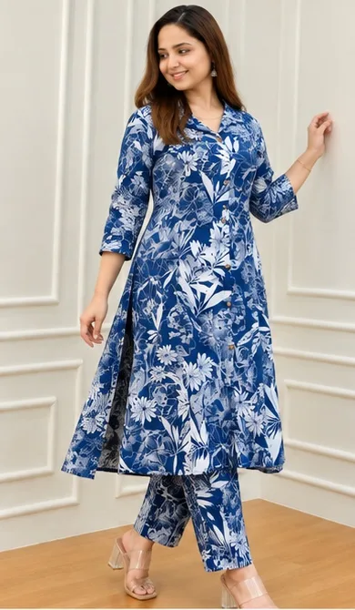 Women's Floral Printed Rayon Co-Ord Set
