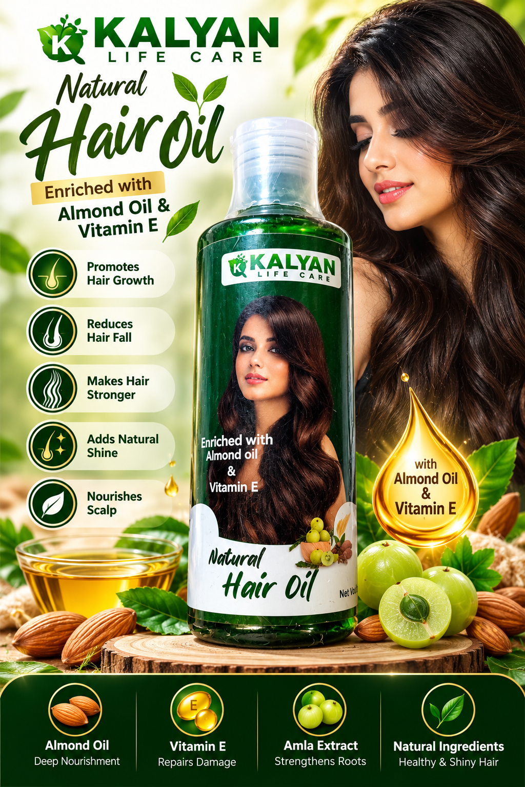KALYAN LIFE CARE Natural Hair Oil – 200 ml