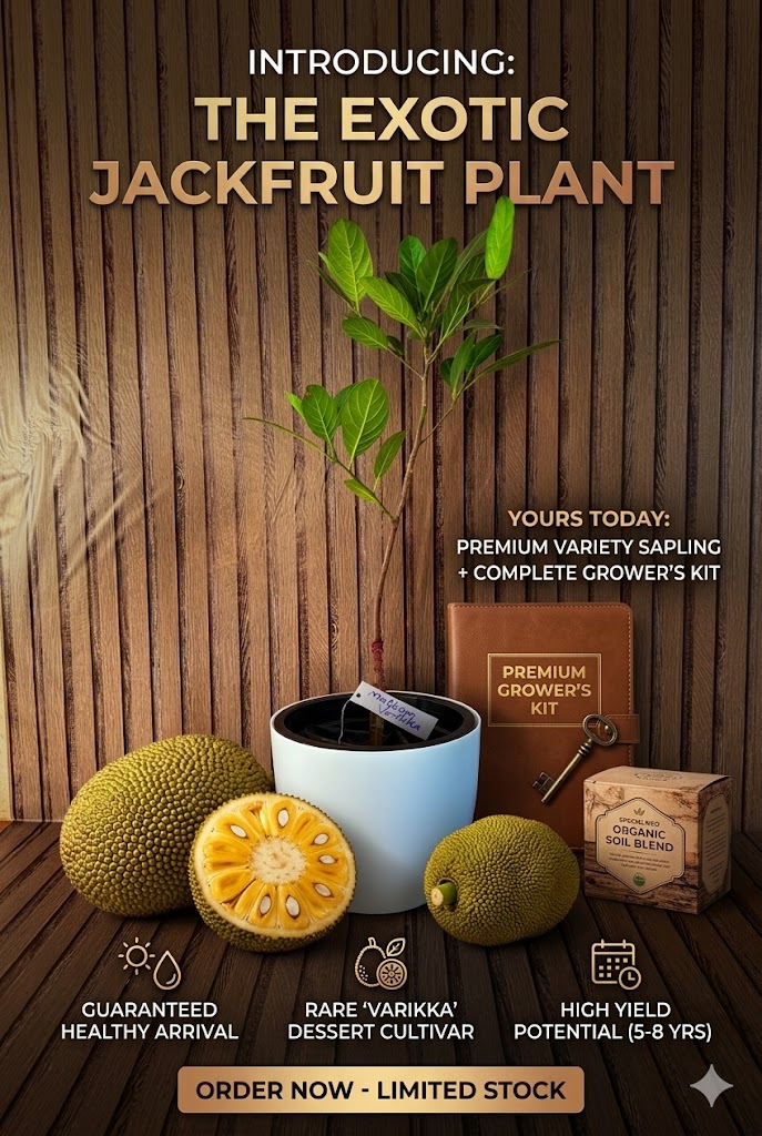 Exotic Jackfruit Live Plant | Premium Hybrid Jackfruit Tree | Sweet Tropical Fruit Plant for Home Garden, Balcony & Terrace