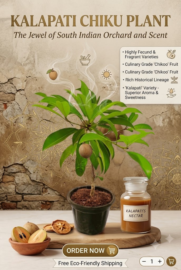Kalapati Chiku Live Plant | Premium Sapota Grafted Fruit Tree | Sweet Chikoo Plant for Home Garden, Balcony & Terrace