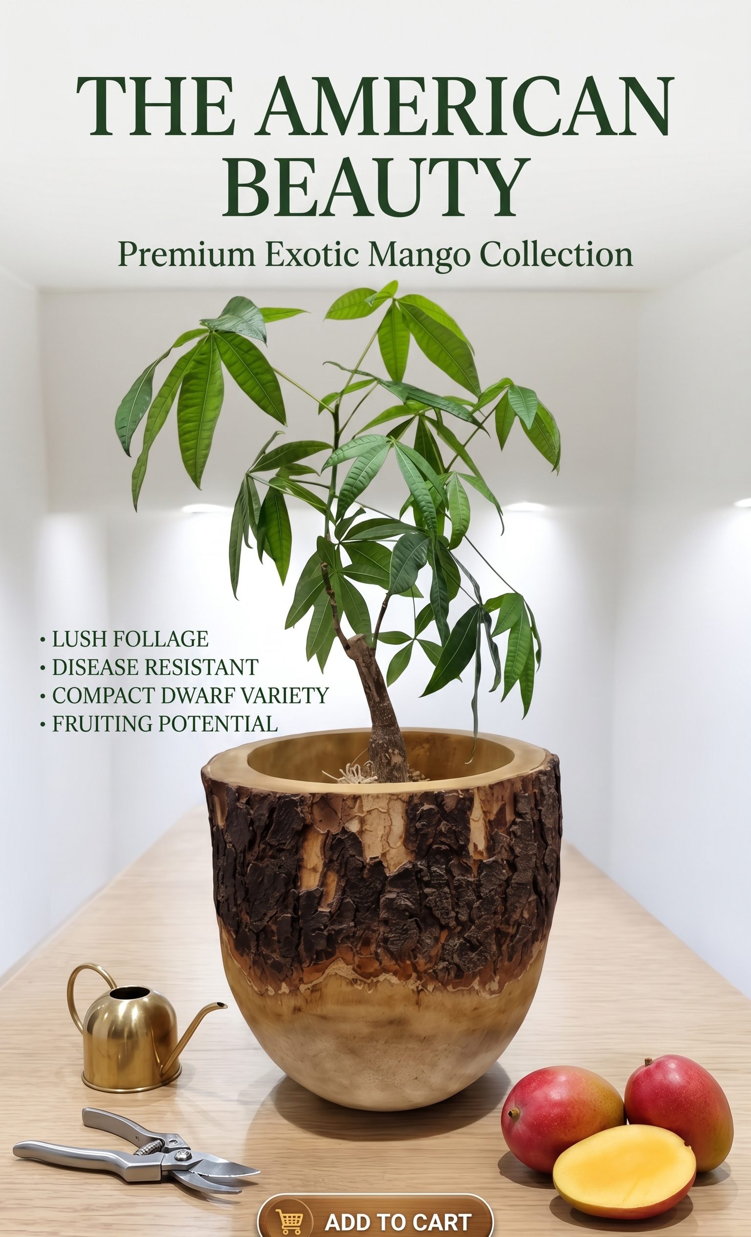 American Beauty Mango Live Plant | Premium Grafted Mango Tree | Sweet Exotic Fruit Plant for Home Garden, Balcony & Terrace